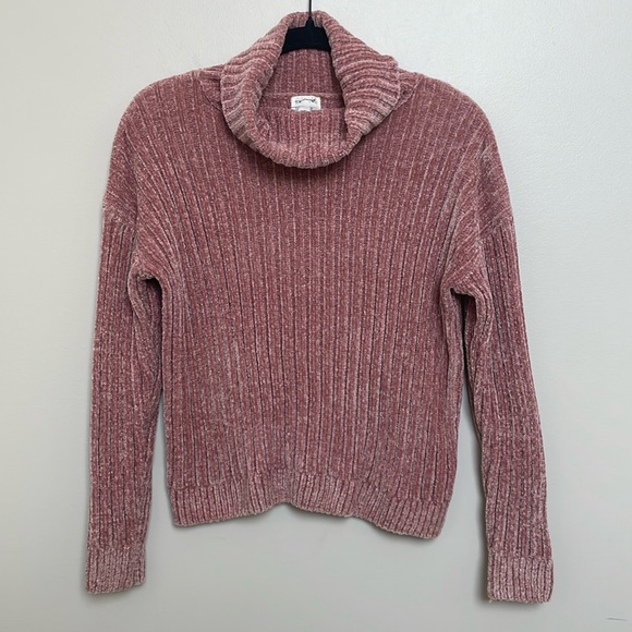 Hippie Rose Cowl Neck Sweater Pink Size S - Picture 1 of 6